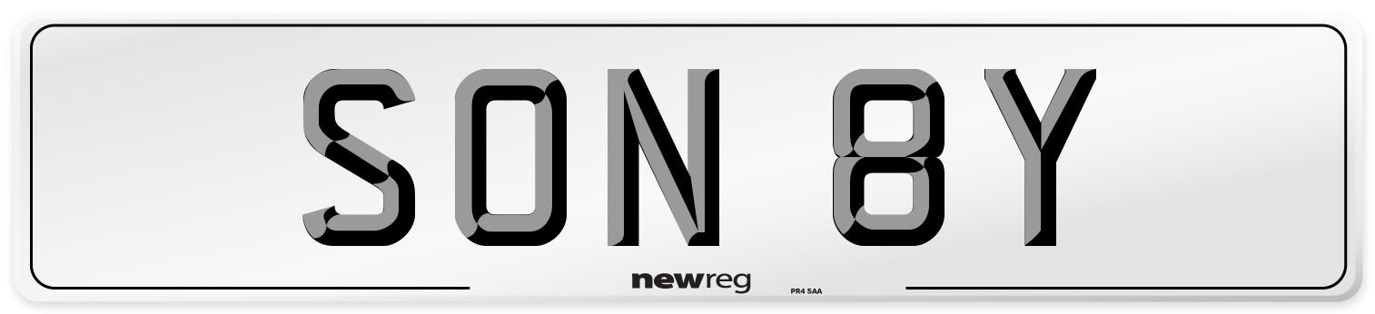 SON 8Y Number Plate from New Reg